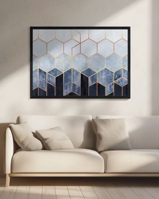 Soft Blue Hexagons