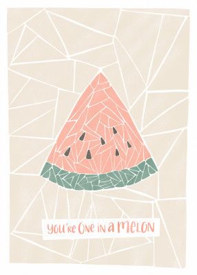 Abstract Mosaic One In a Melon