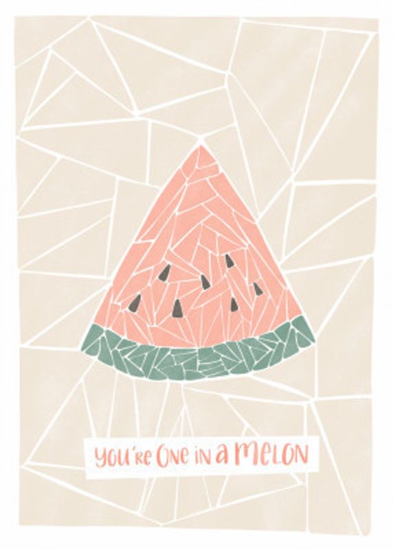 Abstract Mosaic One In a Melon