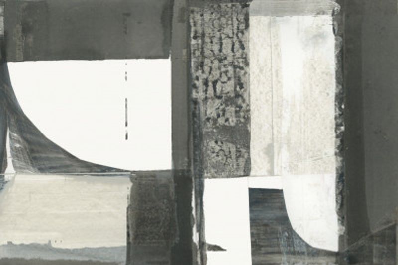 Monochrome Black Abstract Shapes Light 2