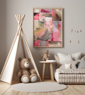 Watercolor abstract composition 6