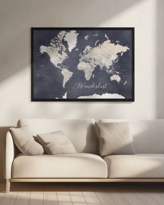 Wanderlust world map Glyn