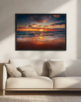 Sea sunrise on the beach coast