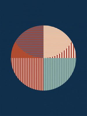 Abstract Geometric Art With A Circular