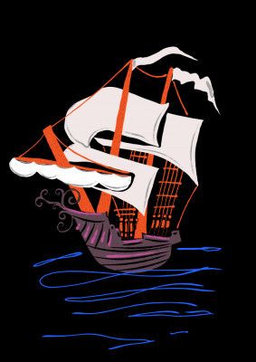 Stylized Pirate Ship