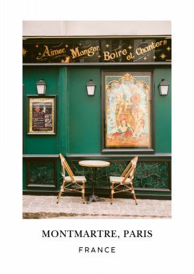 Montmartre Paris France Travel poster
