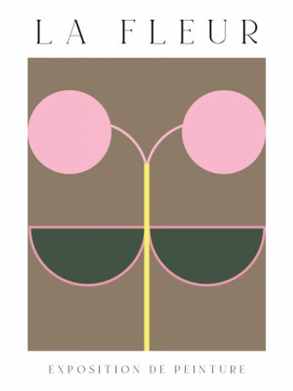 La Fleur Geometric Flowers Poster Set 8