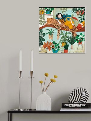 Leopard and gardening