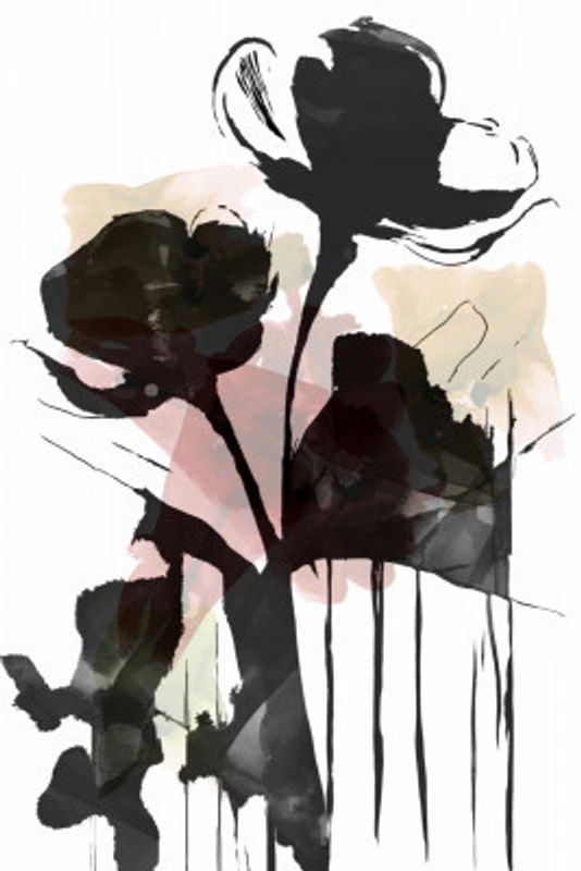 Black Floral Study No.1