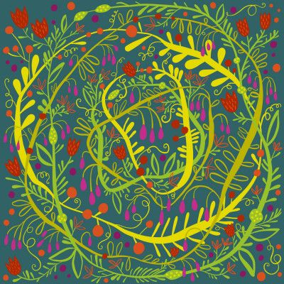 Swirling Botanical Patterns