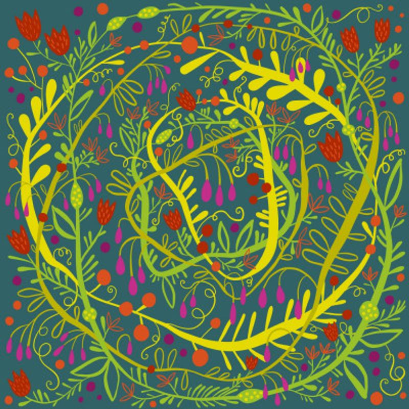 Swirling Botanical Patterns