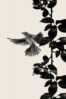 Bird Botanical a 20x30