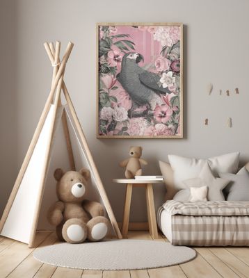 The Parrots Paradise Garden 2 Pastel Pink