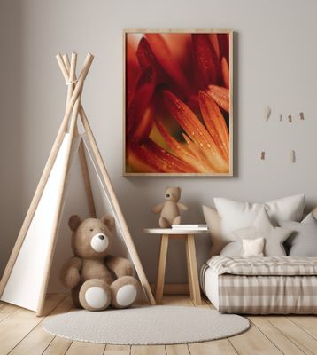 Red Flowers In Soft Focus