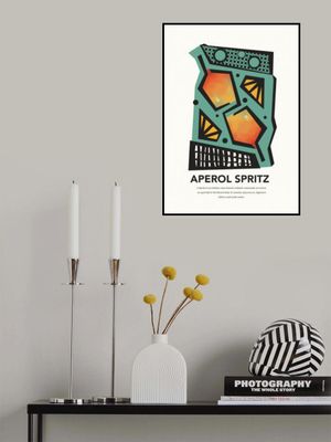 Aperol Spritz Cocktail abstract art
