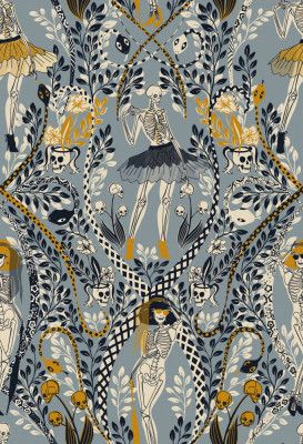 Gothic fashionista grey pattern