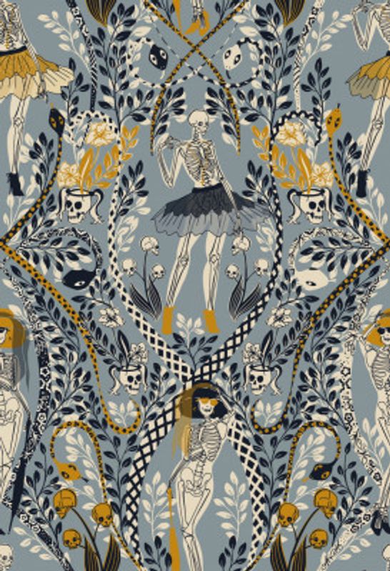 Gothic fashionista grey pattern