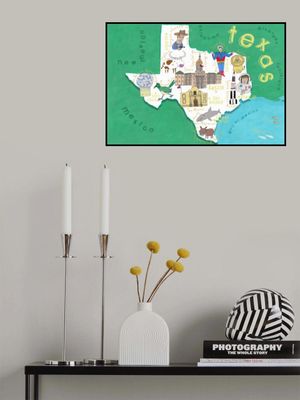 Texas State Map Illustration by Map Artist Carla Daly