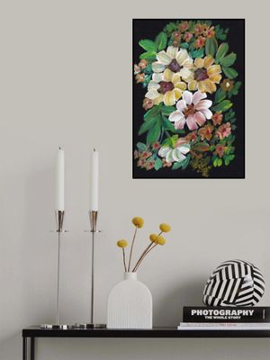 Painted Flowers And Leaves