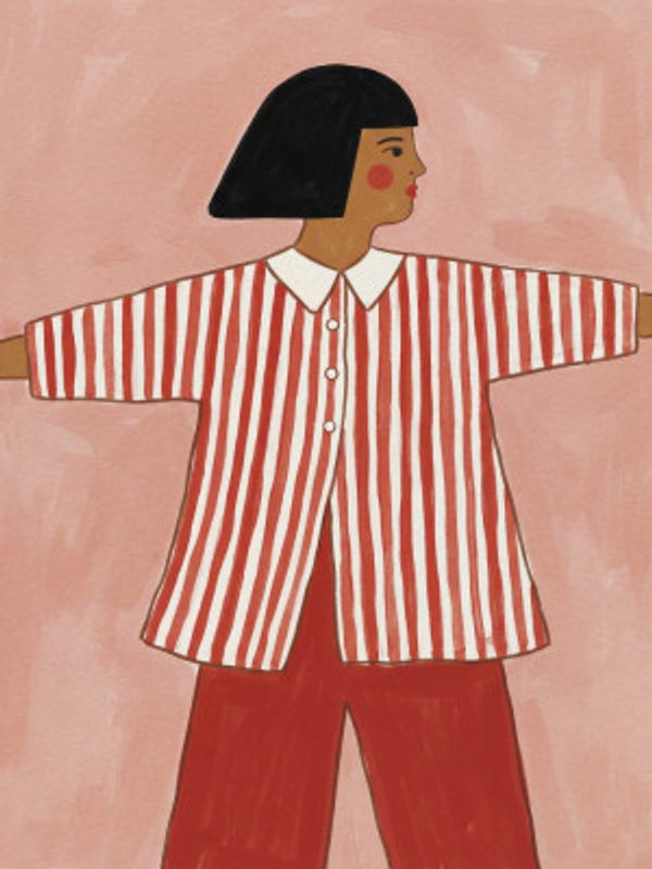Red Striped Woman