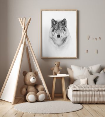 Portrait of a Timber Wolf