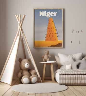 Niger Vintage Travel Poster