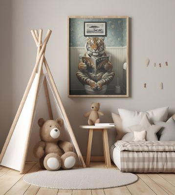 Tiger In the Bathroom