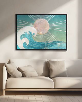 Landscape Sun waves turquoise