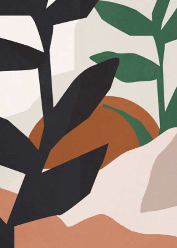 Abstract Art Tropical Leaves