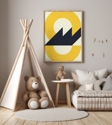 Bold Yellow and Black Shapes