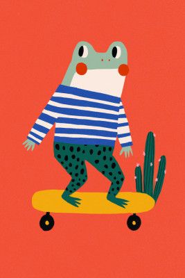 Skating frog