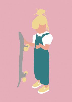 Juno - Skateboard Girl Silhouette