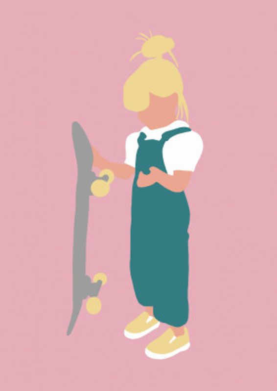 Juno - Skateboard Girl Silhouette