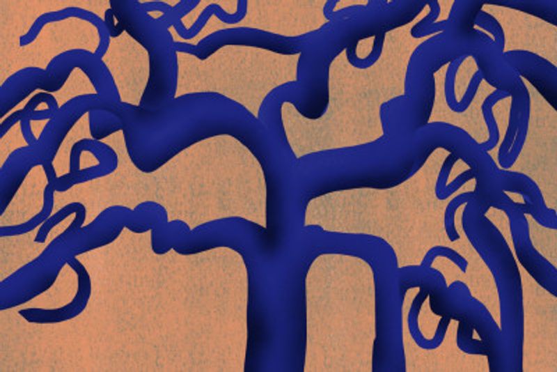 Twisting Indigo Tree