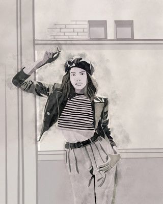 Smoking Woman 4x5 Print By Bohonewart