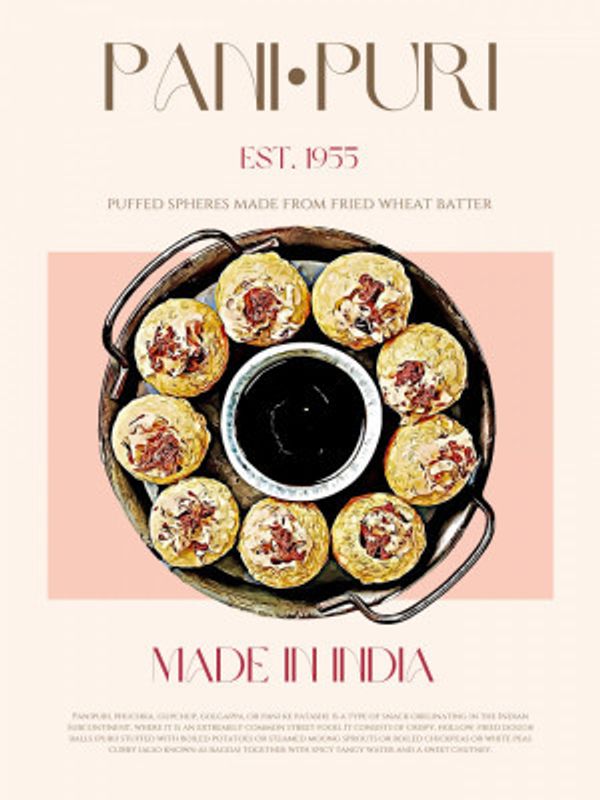 Pani Puri Print