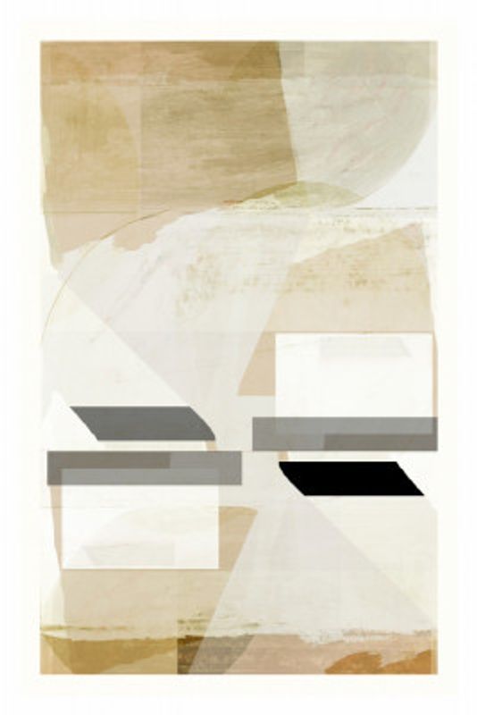 Horizon Shift Layered Geometric Landscape Art Print