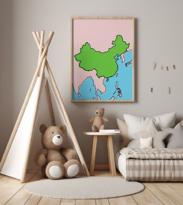 China Pop Art Map