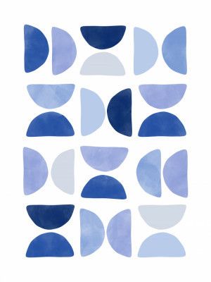 Blue Geometric Dance