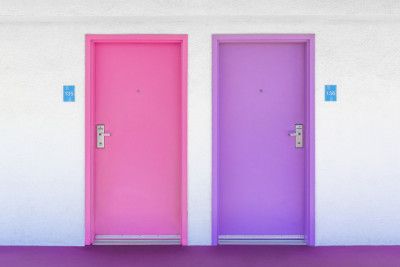 Pink and Purple Doors at the Saguaro