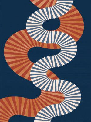 Winding Pattern In Retro Colors