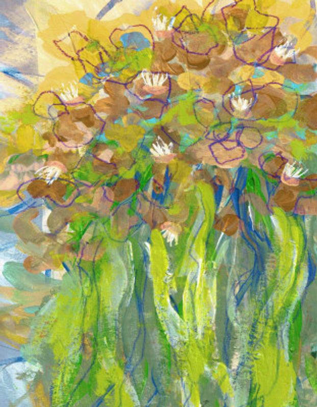 Floral Bouquet Freesias Butter Yellow