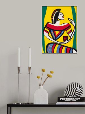 Stylized Figure In Bold Colors