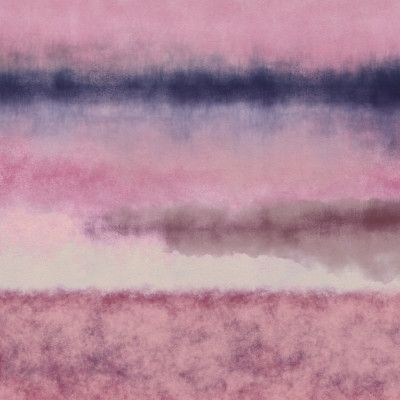 Abstract watercolor landscape in pastel colors no. 4. Pink, violet, white.