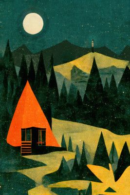 Moonlit Cabin Dream