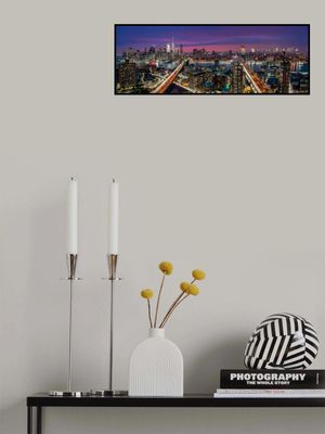 Manhattan skyline during beautiful sunset