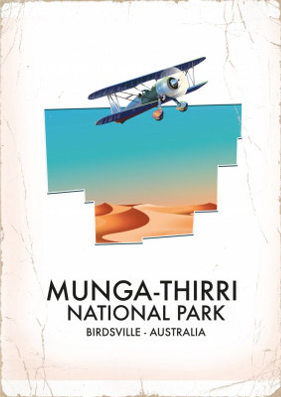 Munga-Thirri National Park Birdsville Australia map