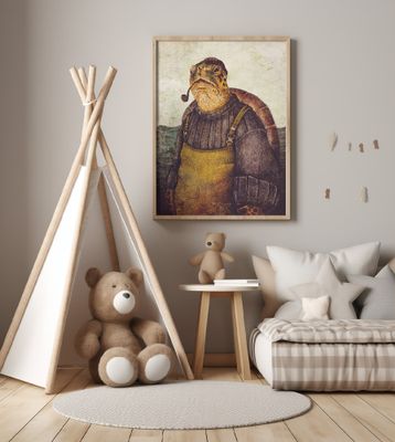 Vintage Stylish Turtle