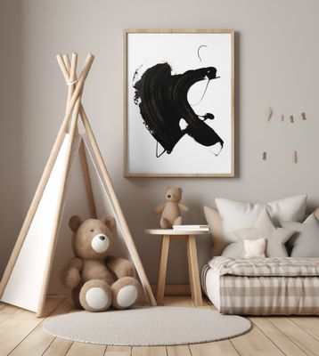 Black abstract Stroke