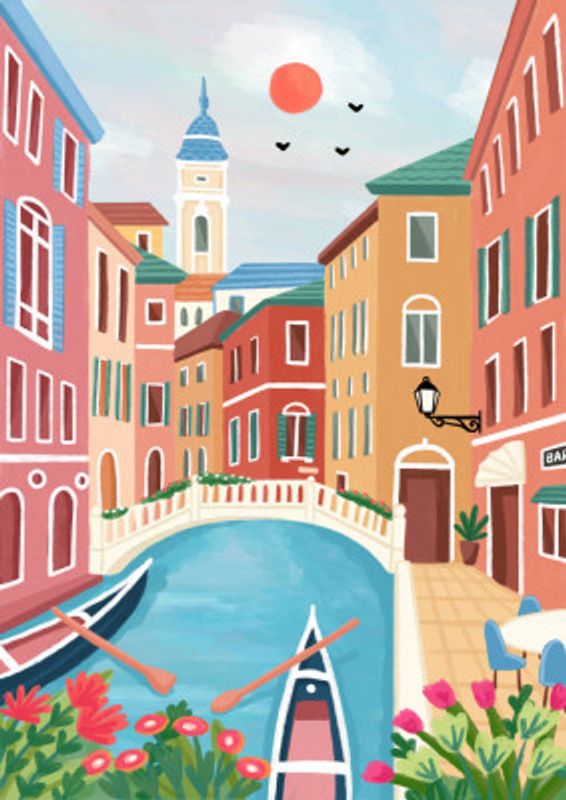 Venice Canal Sunrise Stroll